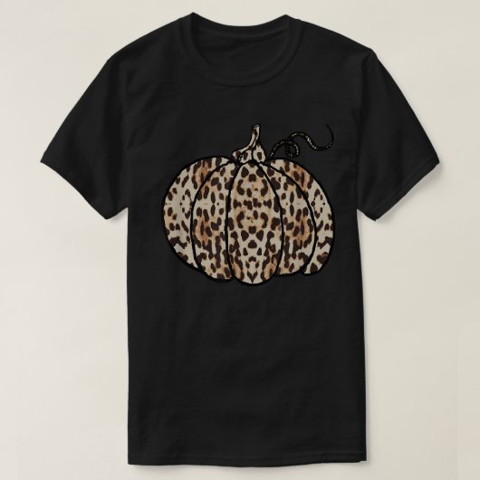 ヒョウのチータカボチャ動物秋秋かわいいCa Tシャツ (デザイン正面)