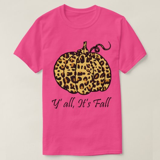 ヒョウのチータカボチャ動物秋秋かわいいCa Tシャツ (デザイン正面)