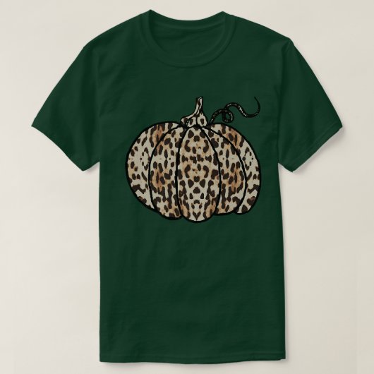ヒョウのチータカボチャ動物秋秋かわいいCa Tシャツ (デザイン正面)