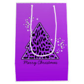 ヒョウのチータクリスマスツリー ミディアムペーパーバッグ (裏面)