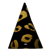 ヒョウのチータブラック金ゴールドジャングルバースデーパーティー パーティーハット (右)