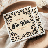 ヒョウのチータプリント2野生2番目の誕生日パーティー スタンダードランチョンナプキン