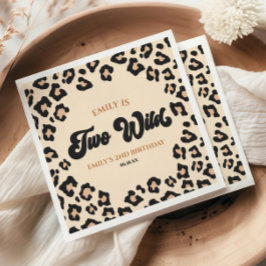 ヒョウのチータプリント2野生2番目の誕生日パーティー スタンダードランチョンナプキン