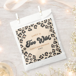 ヒョウのチータプリント2野生2番目の誕生日パーティー フェイバーバッグ