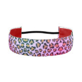 ヒョウのチーターのピンクのパターン アスレチックヘッドバンド (正面)
