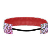ヒョウのチーターのピンクのパターン アスレチックヘッドバンド (裏面)