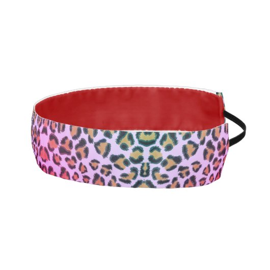 ヒョウのチーターのピンクのパターン アスレチックヘッドバンド (右)