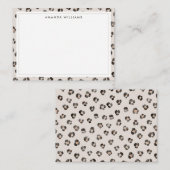 ヒョウのチーター野生動物の皮膚パターン ノートカード (正面/裏面)