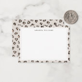 ヒョウのチーター野生動物の皮膚パターン ノートカード (正面/裏面インサイチュ)