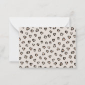 ヒョウのチーター野生動物の皮膚パターン ノートカード (裏面)