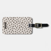 ヒョウのチーター野生動物の皮膚パターン ラゲッジタグ (正面横)