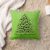 ヒョウのチートクリスマスツリー枕 クッション (ブランケット)