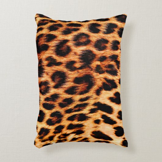 ヒョウのテクスチャ、アフリカの動物のシームレスなパターン。 アクセントクッション (正面(垂直))
