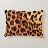 ヒョウのテクスチャ、アフリカの動物のシームレスなパターン。 アクセントクッション (裏面)