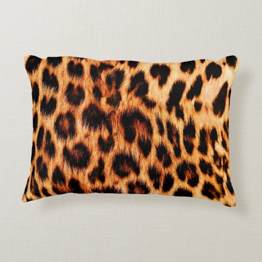 ヒョウのテクスチャ、アフリカの動物のシームレスなパターン。 アクセントクッション (裏面)