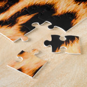 ヒョウのテクスチャ、アフリカの動物のシームレスなパターン。 ジグソーパズル (側面)