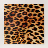 ヒョウのテクスチャ、アフリカの動物のシームレスなパターン。 ジグソーパズル (横)