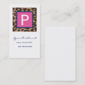 ヒョウのテレホンカード コーリングカード (正面/裏面)