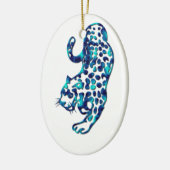ヒョウのデザインのオーナメント セラミックオーナメント (左)