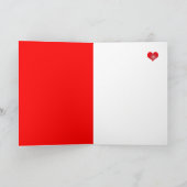 ヒョウのハートのバレンタインカード シーズンカード (内部)