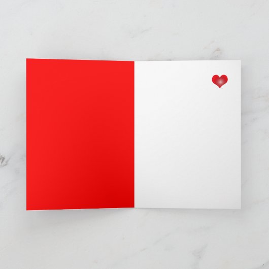 ヒョウのハートのバレンタインカード シーズンカード (内部)