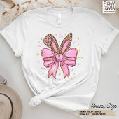 ヒョウのバニー名門私立校風のコケット弓 トライブレンドＴシャツ