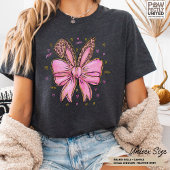 ヒョウのバニー名門私立校風のコケット弓 トライブレンドＴシャツ