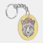 ヒョウのヒッピーの上品 キーホルダー (正面左)