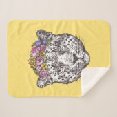 ヒョウのヒッピーの上品 シェルパブランケット (正面(横))