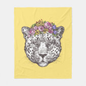 ヒョウのヒッピーの上品 フリースブランケット (正面)