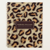 ヒョウのヒョウの茶色の斑点 プランナー手帳 (正面)