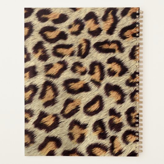 ヒョウのヒョウの茶色の斑点 プランナー手帳 (裏面)