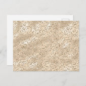 ヒョウのヒョウの茶色の皮膚プリントパターン動物 ポストカード (正面/裏面)