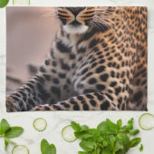 ヒョウのビーチ キッチンタオル (折り畳み)