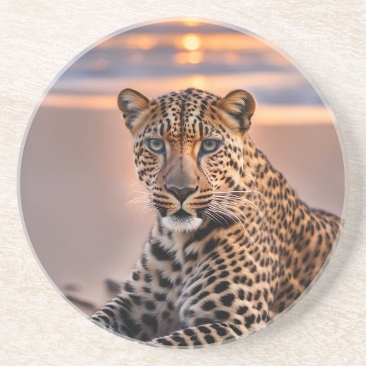 ヒョウのビーチ コースター (正面)