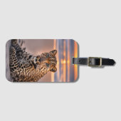 ヒョウのビーチ ラゲッジタグ (正面横)