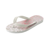 ヒョウのピンクキッズビーチサンダル キッズビーチサンダル (アングル)