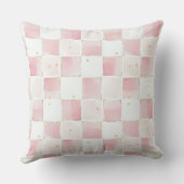 ヒョウのピンクボウスクウェア クッション (裏面)