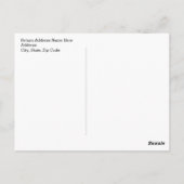 ヒョウのピンクボーガールサファリベイビーシャワーありがとう ポストカード (裏面)