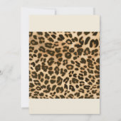 ヒョウのピンクボーガールベビー誕生のお知らせ 案内状 (裏面)