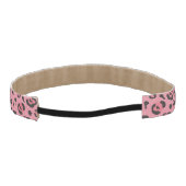 ヒョウのピンク動物のイラストレーション アスレチックヘッドバンド (裏面)
