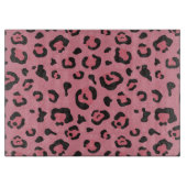 ヒョウのピンク動物のイラストレーション カッティングボード (正面)