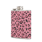 ヒョウのピンク動物のイラストレーション フラスク (左)