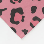 ヒョウのピンク動物のイラストレーション フリースブランケット (角)