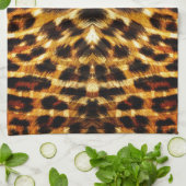 ヒョウのファーパターン キッチンタオル (折り畳み)