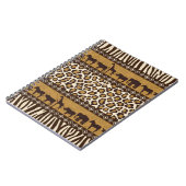 ヒョウのプリントおよびアフリカ動物 ノートブック (左側)