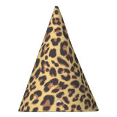 ヒョウのプリントのアニマル・スキンパターン パーティーハット (右)