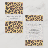 ヒョウのプリントのアニマル・スキンパターン 名刺 (正面/裏面)