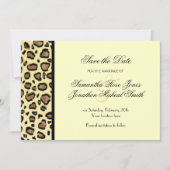 ヒョウのプリントのカスタムな結婚式の保存日付 セーブザデート (正面)