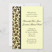 ヒョウのプリントのカスタムの結婚式招待状 招待状 (正面)
